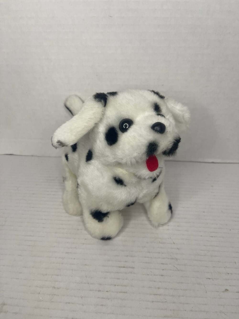 Vintage Electronic Flipping & Walking Dalmatian Squeaky Puppy Plush Toy